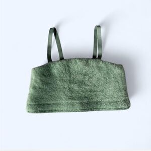 Gymshark x Whitney Simmons Green Fuzzy Crop Top